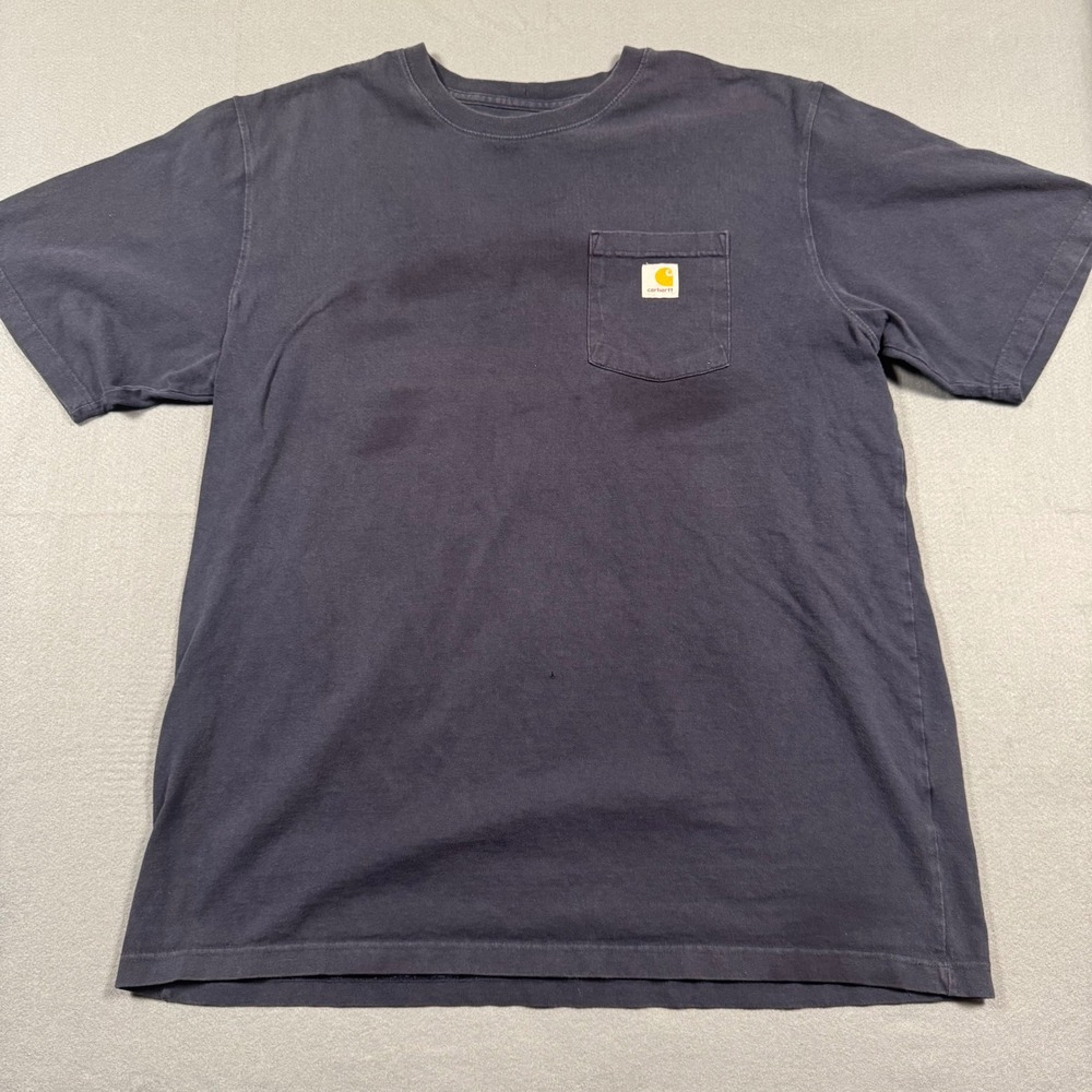Carhartt‎ K87 Mens XL Tall Navy Blue Pocket T-Shirt Workwear Original Fit Tee